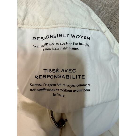 Frame Le Crop Mini Boot Jeans Ivory Women's Size 32 - Picture 3 of 8